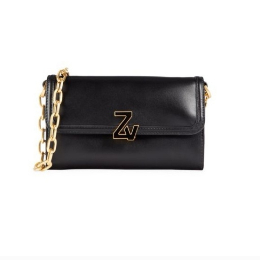 NWT | Zadig & Voltaire Unchained Leather Black Shoulder Bag